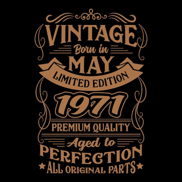 Vintage Birthday  t shirt design with Birthday elements or Hand drawn Birthday l typography design