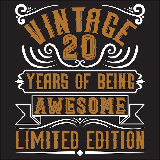 Vintage birthday t shirt design with birthday elements or hand drawn birthday typography design