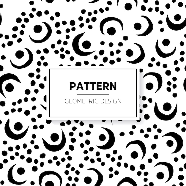 Vintage black and white doodle pattern