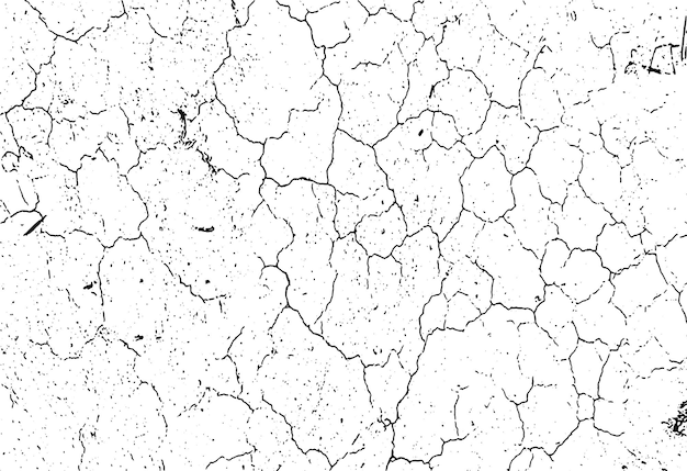 vintage black and white grunge vector of cracked concrete grungy effect with noise