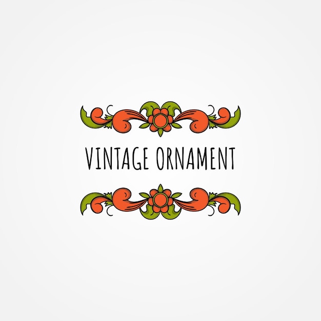 Vintage bloeien ornament frame