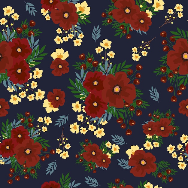 Vector vintage bloemen