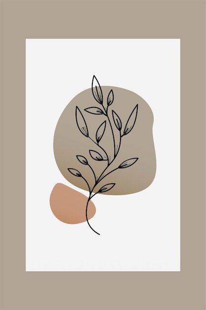 Vector vintage bloemendecoratie voor aan de muur