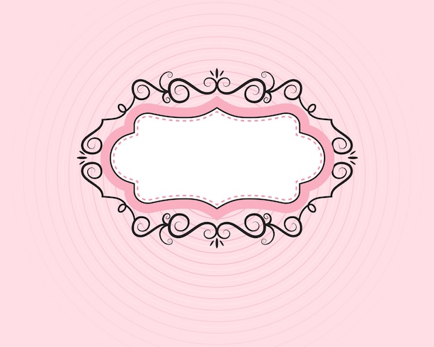 Vintage Border in Soft Background