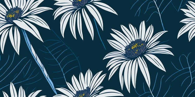 Vintage Botanical Aster Harmony Elegant and Timeless Floral Prints