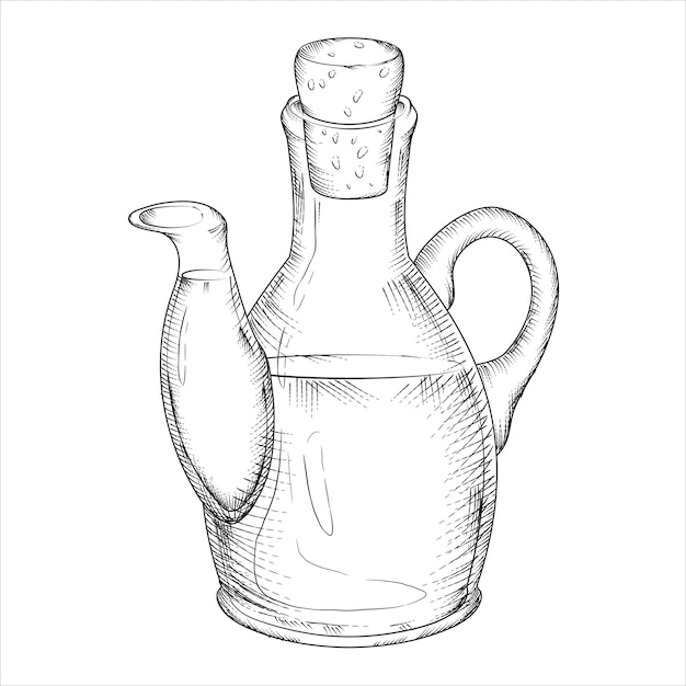 Premium Vector | Isolated drawing of laboratory flasks with liquid