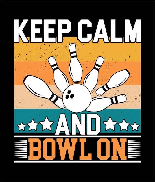 vintage bowling t-shirt ontwerp