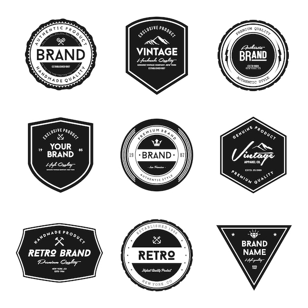 Значок и ярлык бренда Vintage