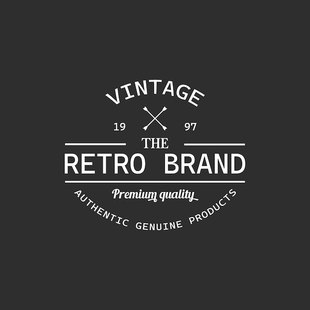 Vector vintage brand logo design