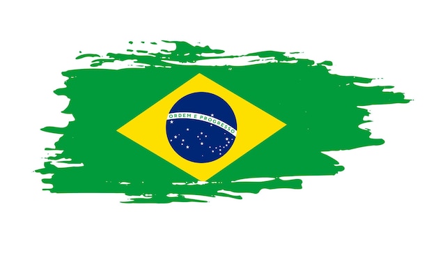 Vintage Brazilië grungy vlag vector