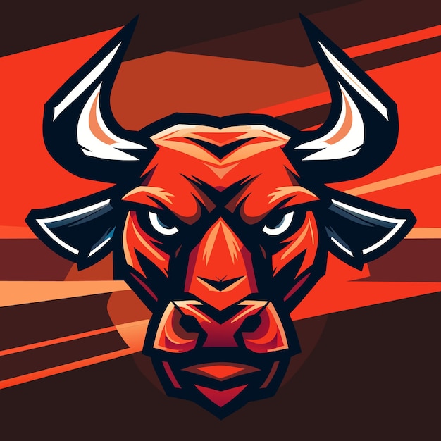 Vector vintage bull head collection design elements