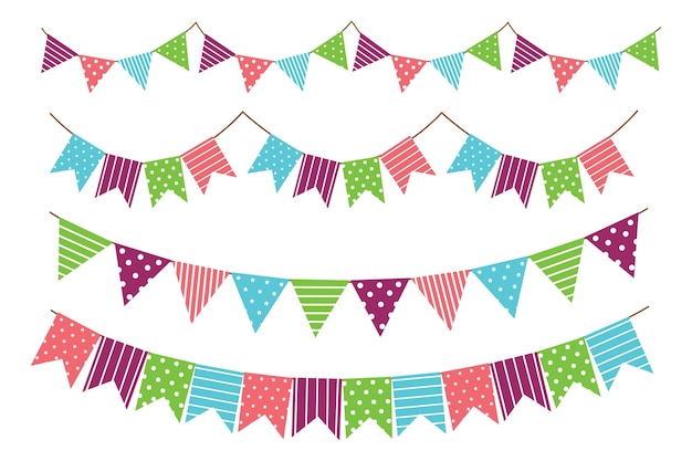 Vector vintage bunting flag design