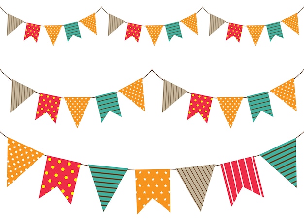 Vector vintage bunting flag