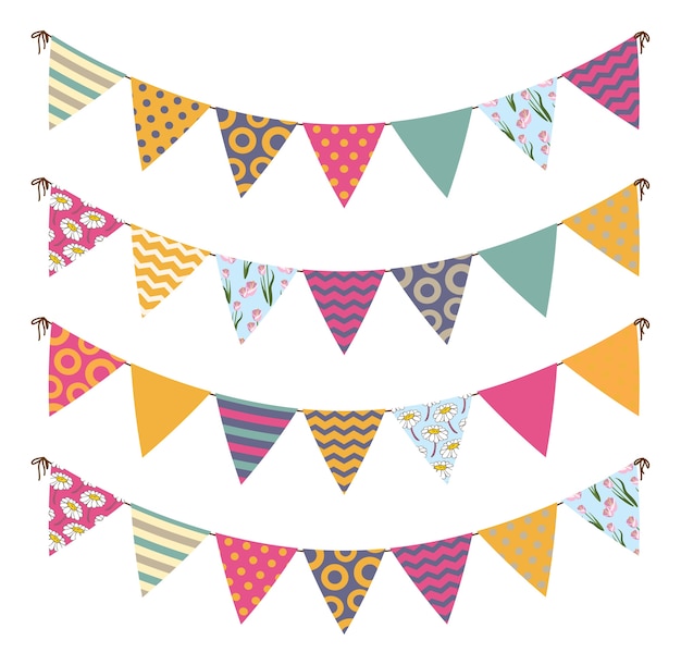 Vector vintage bunting flag