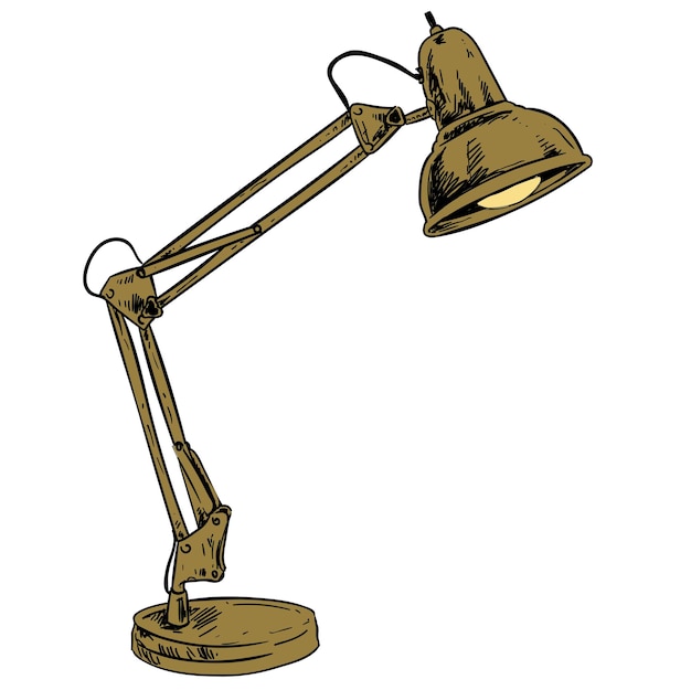 Vector vintage bureaulamp