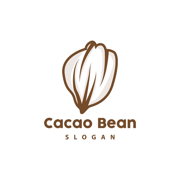 Vintage Cacao Logo Cocoa Fruit Plant Logo Chocolate Vector For Bakery Abstract Line Art Chocolate Design