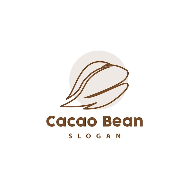 Vintage Cacao Logo Cocoa Fruit Plant Logo Chocolate Vector For Bakery Abstract Line Art Chocolate Design