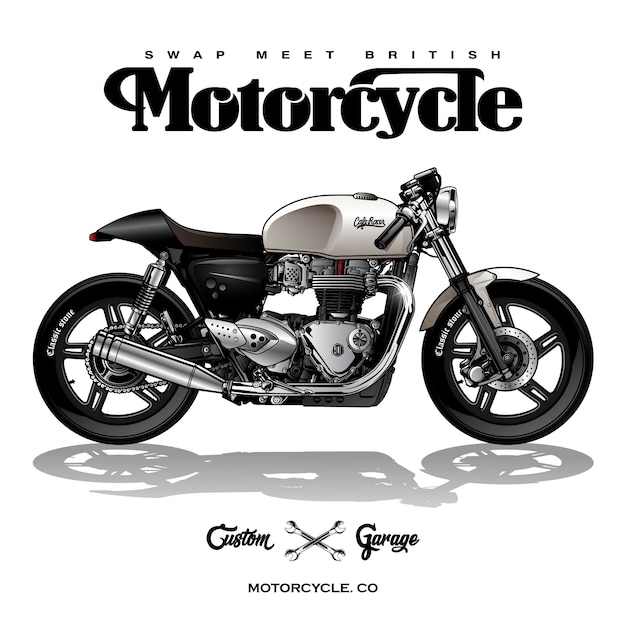 Vector vintage cafe racer poster