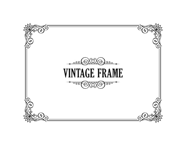 Vector vintage calligraphic frame