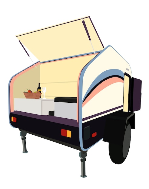 Vector vintage camper