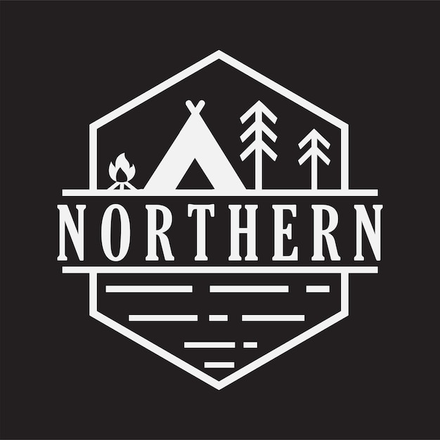 Vector vintage camping and outdoor adventure emblems logos and badges