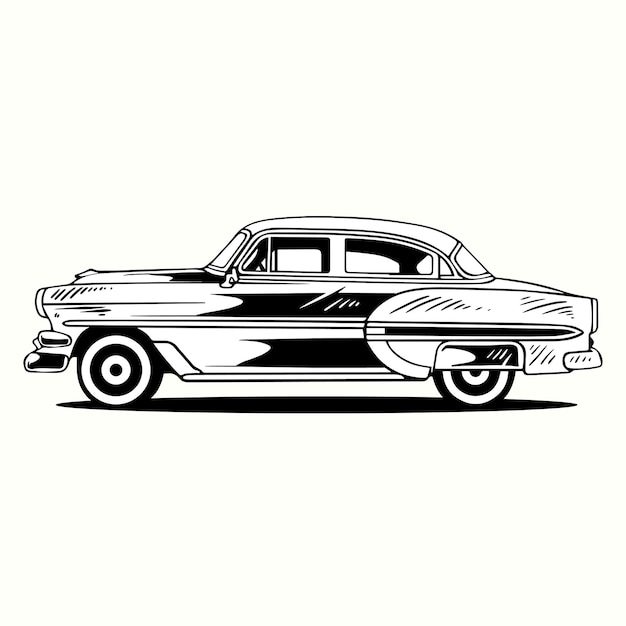 Premium Vector | Vintage car classic vector art illustration