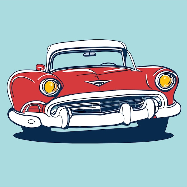 Vector vintage car collector illustration or retro car or vintage cars