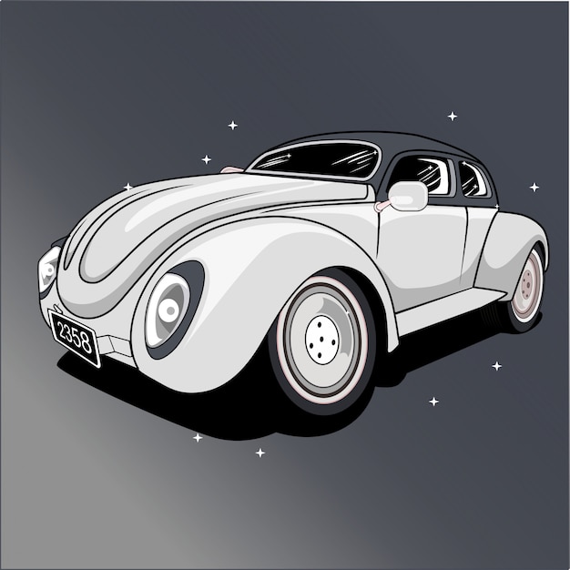 Vintage car illustration