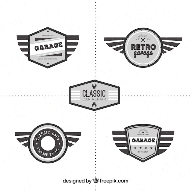 Коллекция логотипа Vintage car