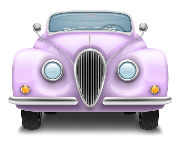 vintage car old retro obsolete transport vehicle vector illustration