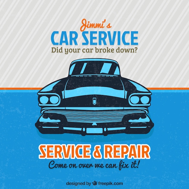 Vintage car service sign