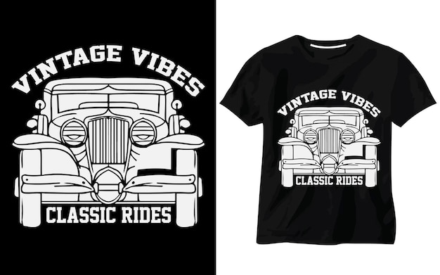 vintage car t shirt design