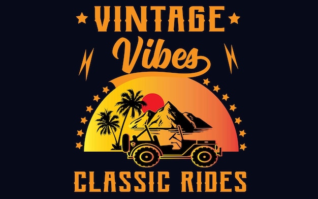 Vintage Car T shirt Design