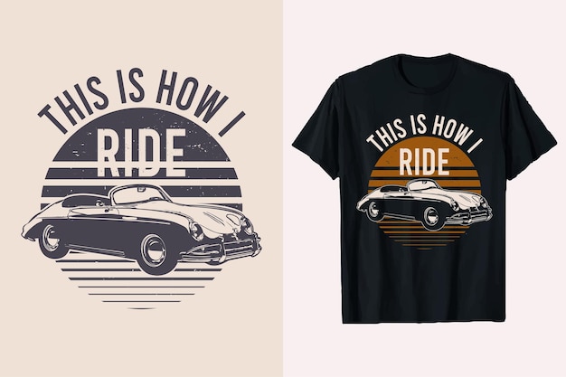 Vector vintage car vector graphic tshirt design