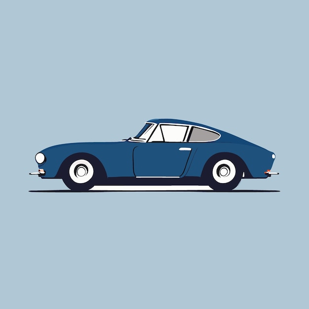 vintage car vector illustration flat