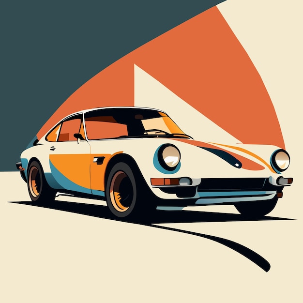 vintage car vector illustration