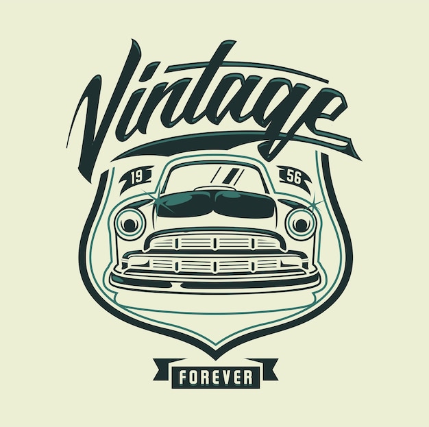 vintage car vector