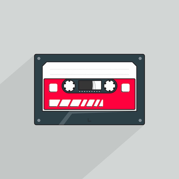 Vector vintage cassette tapes to store old songs