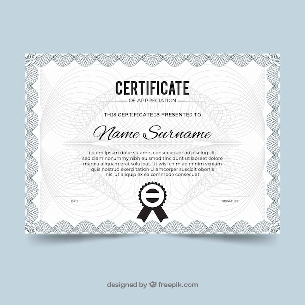 Vector vintage certificate border template