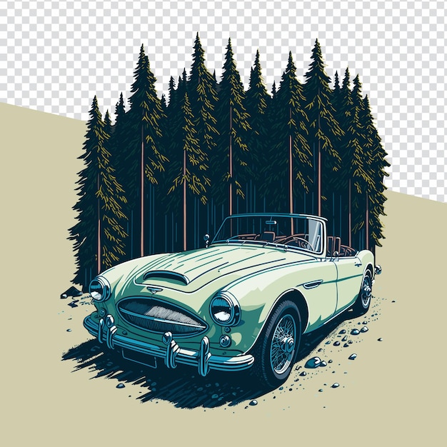 Vintage Chic meets Modern Cool Austin Healey 3000 MK3 Cream Car Design for Stickers amp Tees