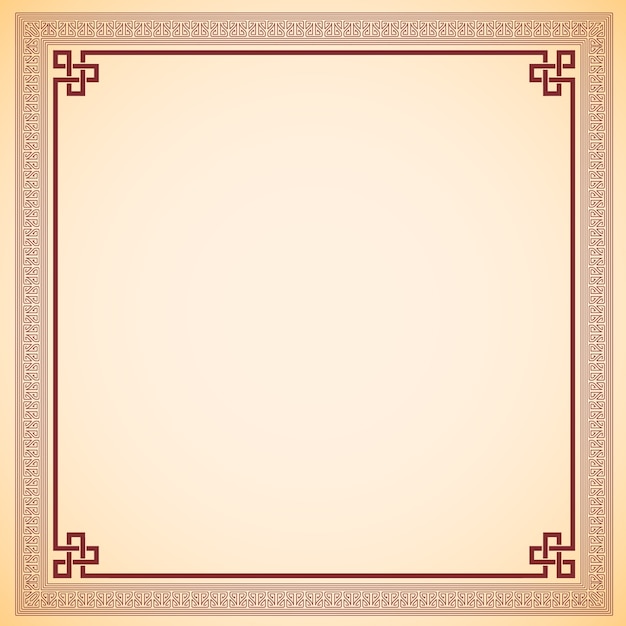 Vector vintage chinese frame