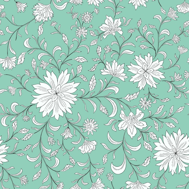 Reticolo senza giunte floreale di chintz dell'annata