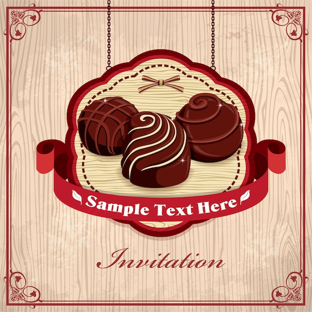 Vintage chocolate design template