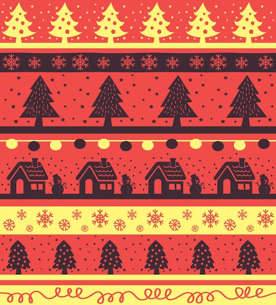 Vintage christmas holiday seamless background