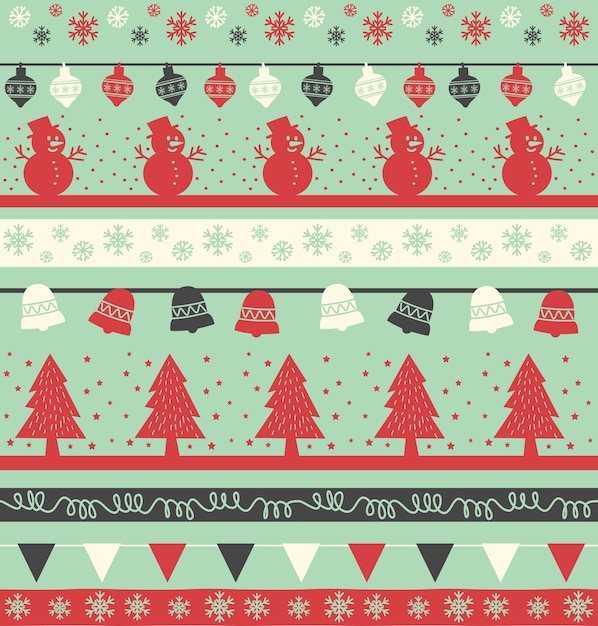 vintage christmas holiday seamless background