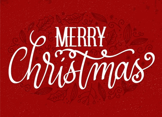 Vector vintage christmas lettering