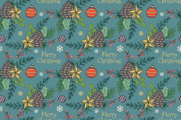 Vector vintage christmas pattern