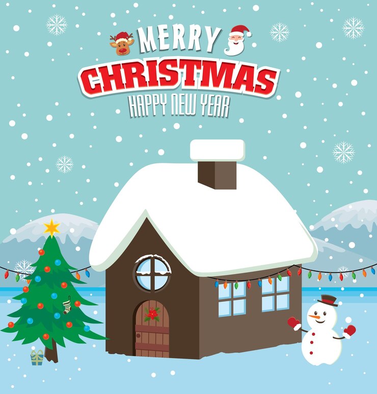 Vintage Christmas poster design