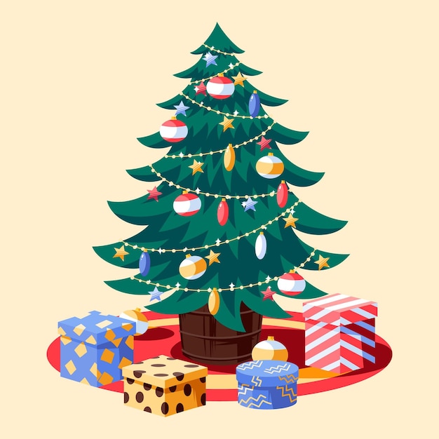 Концепция старинной рождественской елки