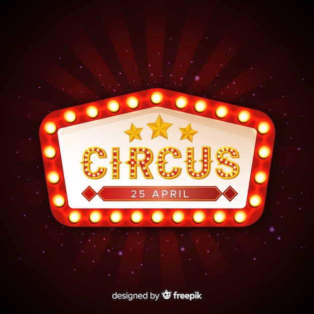 Vintage circus light sign